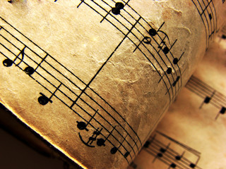vintage musical notes