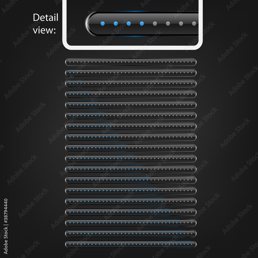 Poster modern vector loading bar in several positions