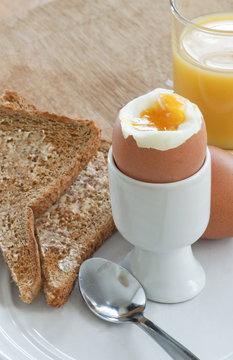 Boiled egg and toast