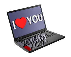 Valentine's day concept. Computer generated 3D photo rendering.