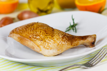 Hähnchenkeule,gebraten