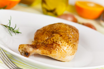 Hähnchenkeule,gebraten