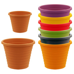 plastic garden pot - 38798015