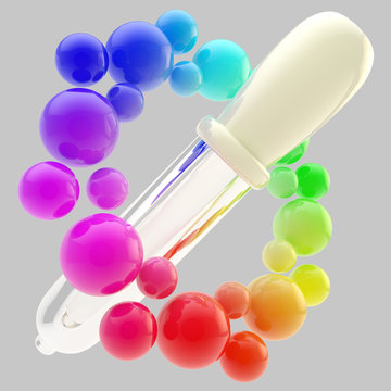 Gradient color picker icon isolated
