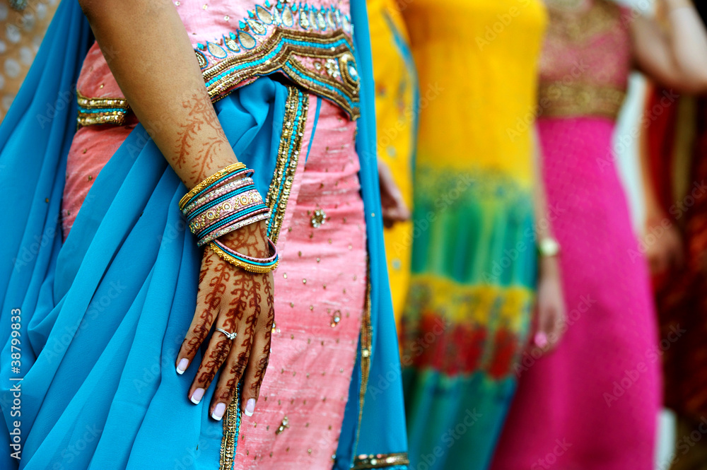 Wall mural Henna Tattoos and Saris