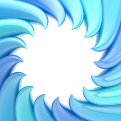 Circular abstract frame made of wavy elements