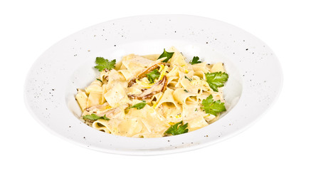 pasta with mushrooms and parmesan cheese