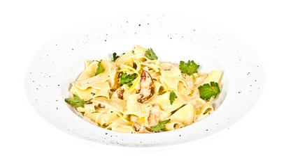 pasta with mushrooms and parmesan cheese