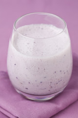tasty home made blueberry milkshake