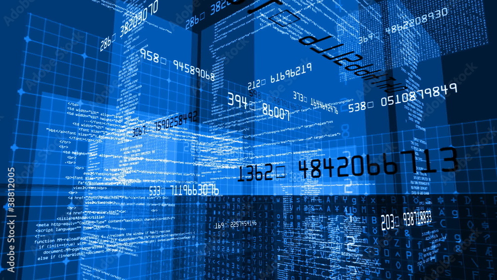 Poster box of data code technology