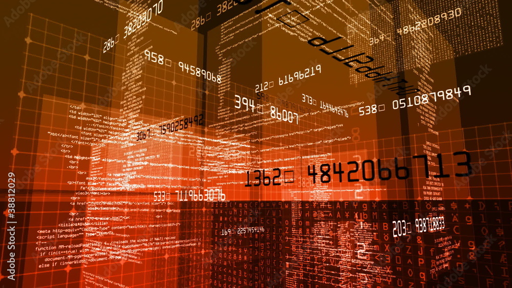 Poster box of data code technology