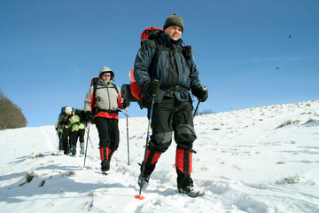 Fototapeta na wymiar Winter Trekking.