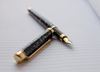 Fototapeta premium an expensive pen on an agenda
