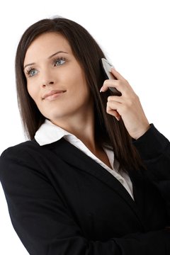 Beautiful businesswoman on phone