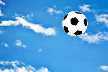 Fototapeta na wymiar Soccer sky high