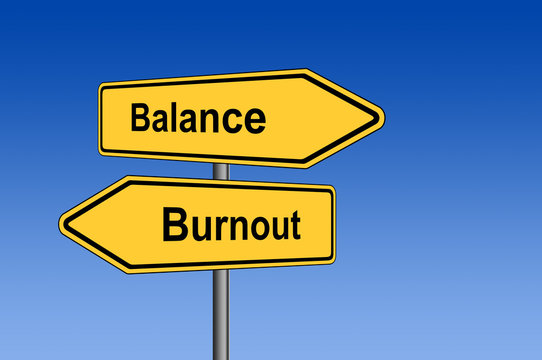Umleitungsschilder Balance Burnout