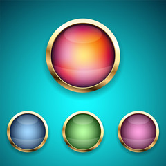 Vector glossy buttons