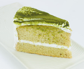 Green tea cake.