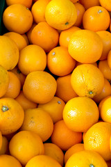 Fresh clementines on a market