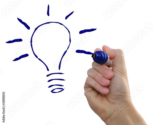 gluehbirne einfach zeichnen, glühlampe zeichnen" stockfotos und lizenzfreie bilder auf fotolia, Design ideen