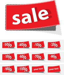 sale percent label vector format