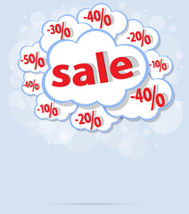 sale percent cloud vector format