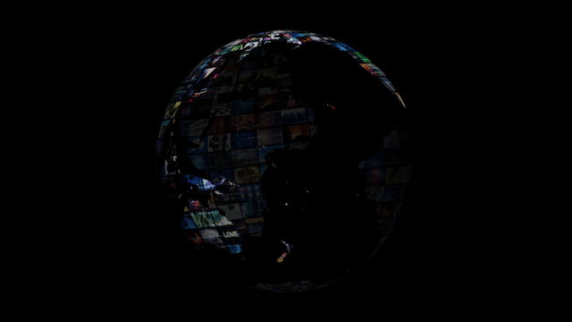 World Map - Earth Video Sphere