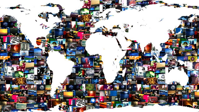 Earth Map Global Media Video Wall