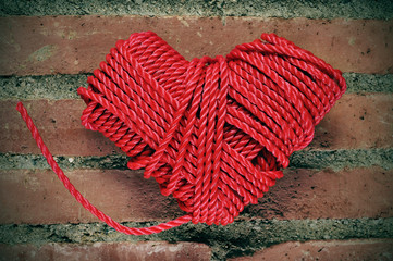 Fototapeta na wymiar rope heart