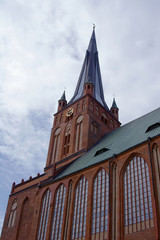 Wieża gotyckiej katedry w Szczecinie