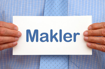 Makler oder Immobilienmakler