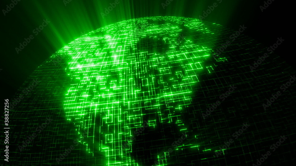 Aufkleber data code network - global digital matrix