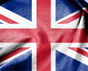 Flag of United Kingdom or Union Jack flag