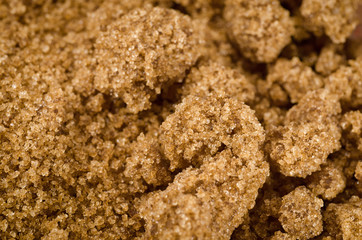 detailed macro of brown sugar.