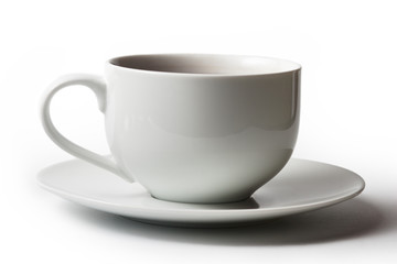 cup of tea isolated on white.
