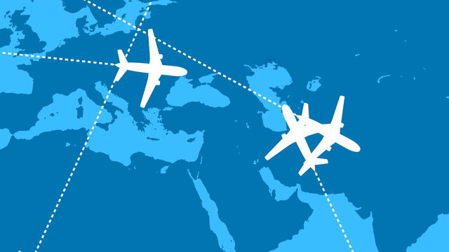 Global Air Travel (Looping Animation)