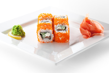 Salmon and Tobiko Roll