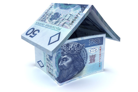 House made of 50 zloty notes