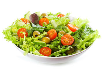 salad with vegetables and greens