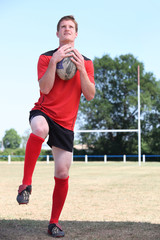 Man playing rugby