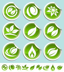Green Eco Stickers