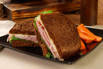 Black forest ham sandwich