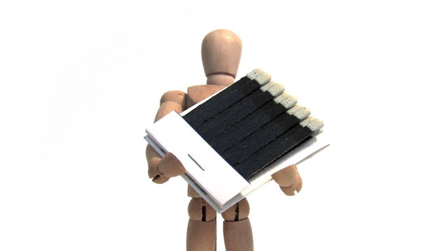 Person Holding Matches (Loop)