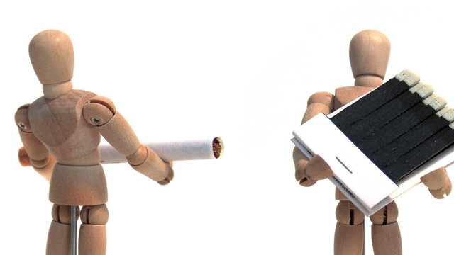 People with Cigarette & Matches (Loop)