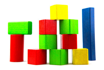 Wooden building blocks