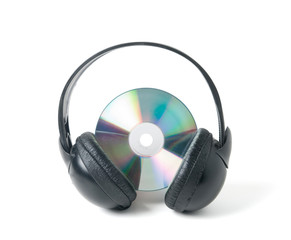 Music CD and headphones