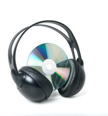 Music CD and headphones