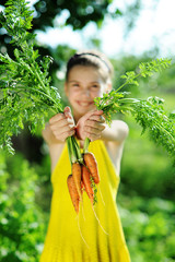 Girl with carrots