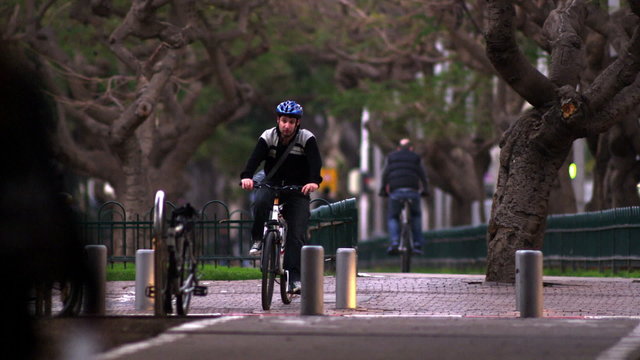 Stock Video Footage of Tel Aviv crosswalk shot in Israel at 4k with Red.