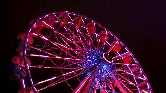 Ferris Wheel Carnival Ride at Night